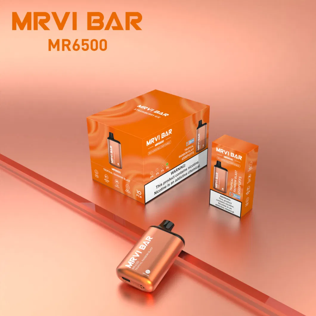 2023 Best OEM Customized Mrvi Bar 6500 Puffs Disposable Vape Pen E Cigarette Kit Vs Razz Bars Eflworld