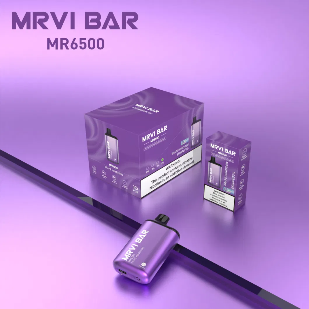 2023 Best OEM Customized Mrvi Bar 6500 Puffs Disposable Vape Pen E Cigarette Kit Vs Razz Bars Eflworld