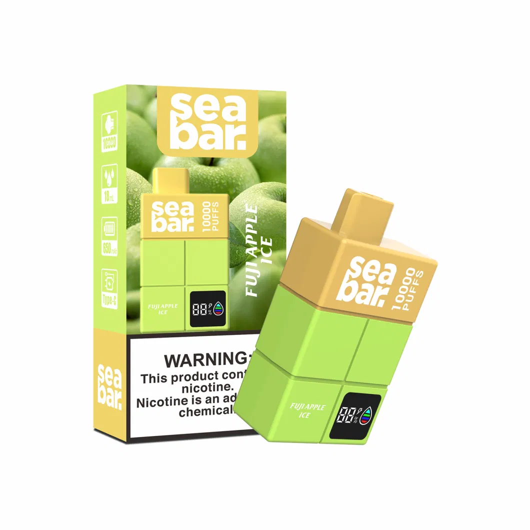 USA Korea UK Slovenia Germany Spain Popular Disposable Vape Big Puffs 10000 Puff Electronic Cigarette 19ml Seabar 10000 Puffs Rubik&prime;s Cube Disposable Vape