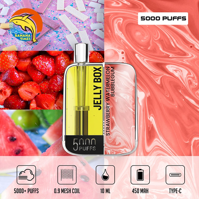 Factory Price Square Box Disposable Vape 2% Fruit Flavors 10ml Typec E Cigarette 5000puffs E-Liquid Disposable Vapes