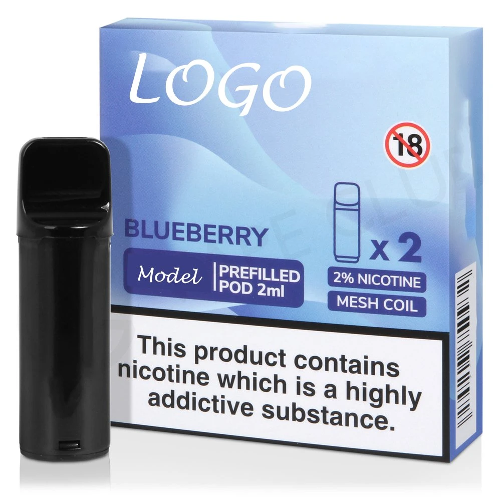 Private Label Disposable Vape Puff Electronic Cigarette Empty Vape Prefilled 2ml Pod with E Liquid