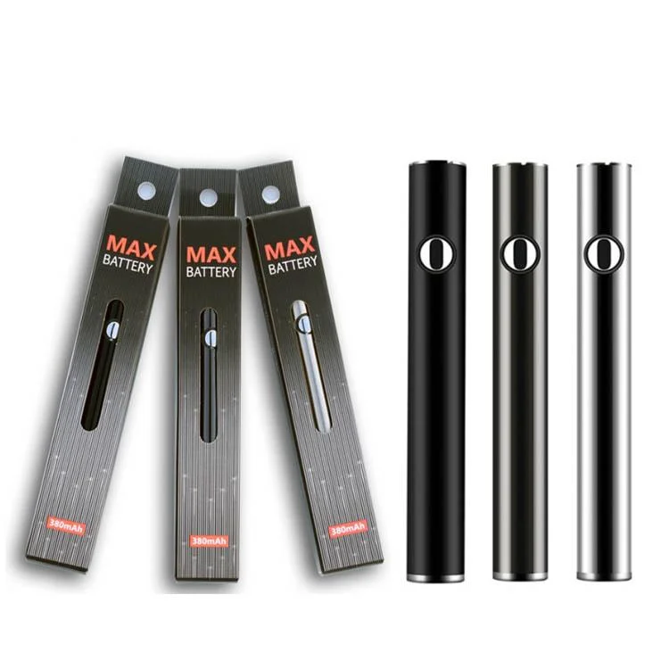 Max D8 Battery 510 Thread Battery E-Cig Empty Vape Twist Preheat Button 350mAh USB Charging Port Customized Disposable Atomizer Battery