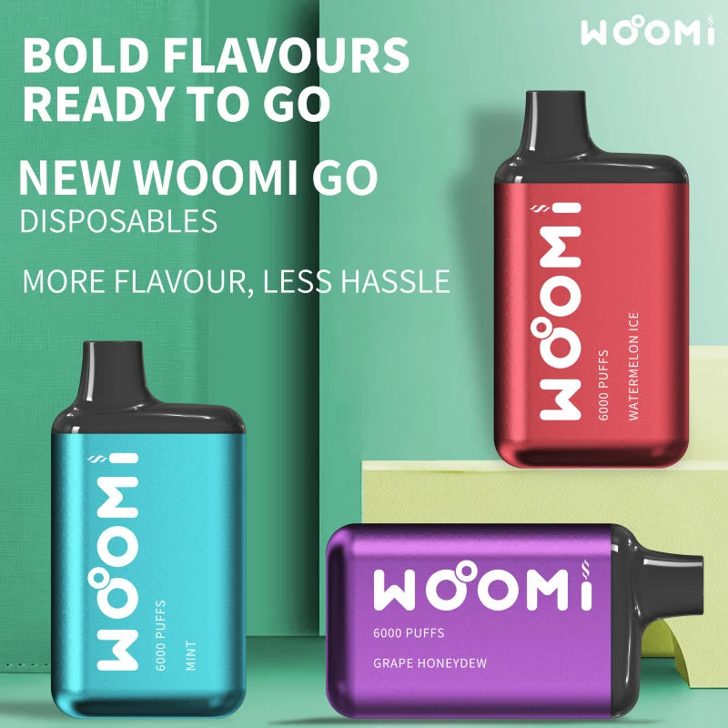 Woomi Ready to Ship 6000puff 14ml E-Liquid Strawberry Ice Cream Mesh Coil OEM/ODM Rechargeable Disposable Vape