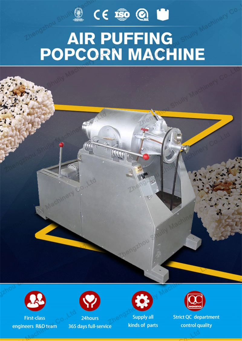 Commercial Maize Corn Pop Rice Puffing Puff Pastry Air Popping Popcorn Popped Machines