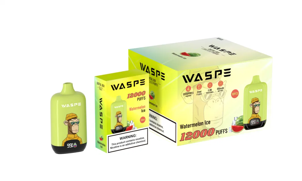 Wholesale Smart Display Cheap Disposable Waspe 12000puffs 0/20/30/50mg Nicotine Vape Pen