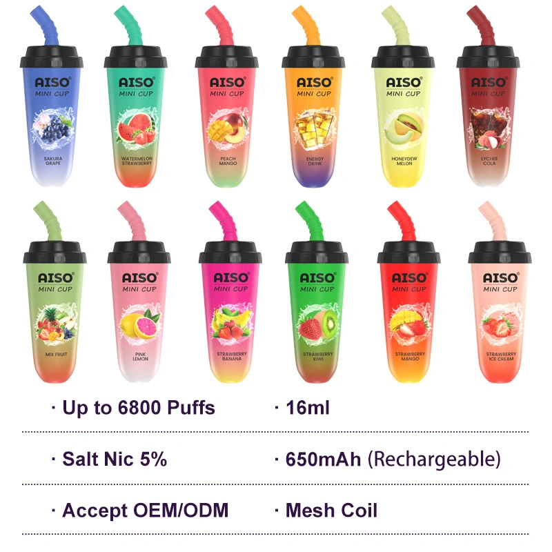 Mint Candy / Strawberry Ice Cream / Watermelon Ice / Peach Soda / Mango Ice Fruit Juice Tastes Flavors Milk Tea Cup Disposable Vape