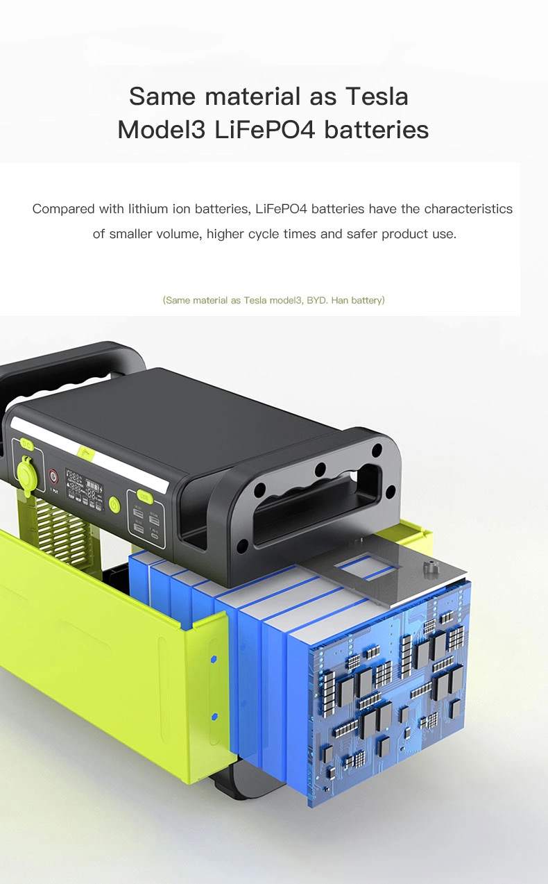 Portable 500W Solar Energy System with LED Lighting USB Phone Charging Battery