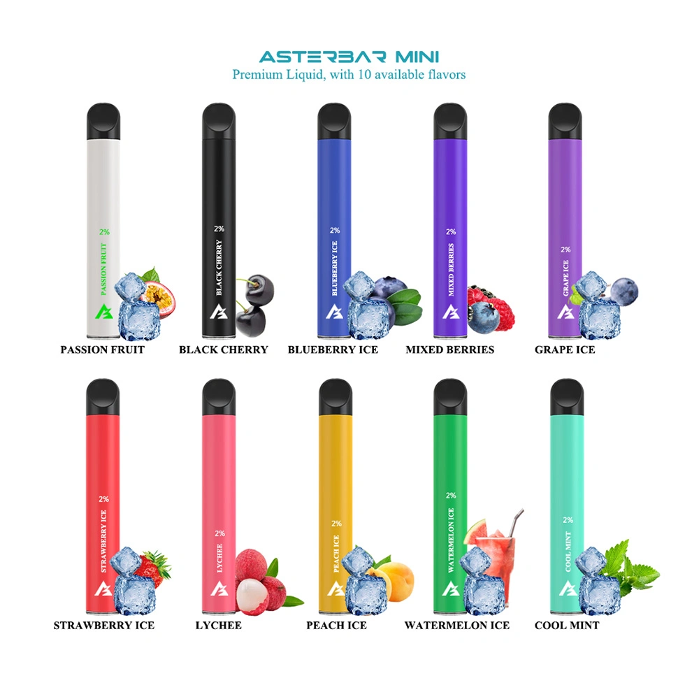 Crystal Bar 600 Puff 2ml Vapes Asterbar Nano 2% 20mg Mesh Coil Vaporizer Pen Elf E Electronic Cigarette Wholesale I Vape Disposable Pod