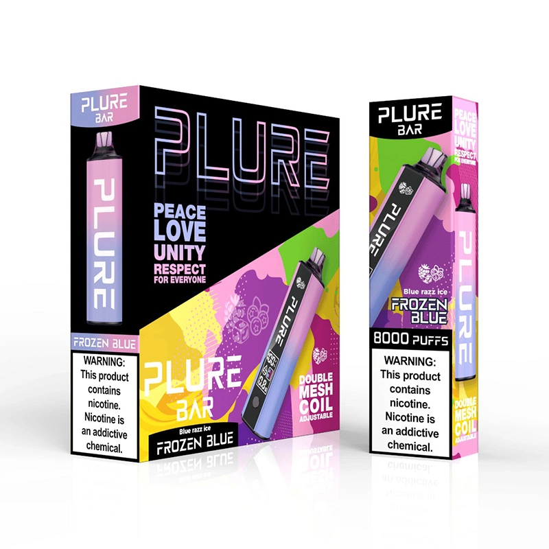 Wholesale Vaper Plure Bar 8000 Puff New Disposable Vape Refillable 10ml Juice Reference Fob Price