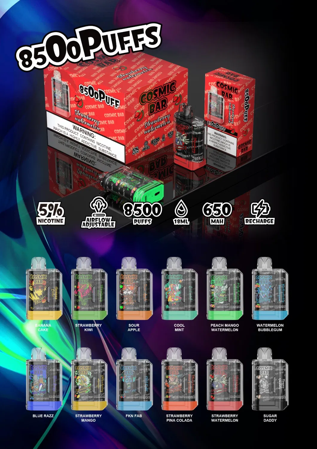 12000 Puff Disposable Vape Lost Wape Orion Bar Wholesale Cosmic Bar 8500 Puff OEM Pod System Electronic Cigarette True Flavors Disposable E-Schischa USA