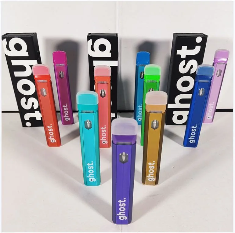 Ghost Delta Disposable E-Cigarettes Vape Pen 280mAh Battery Rechargeable 10 Strains 0.8ml 1.0ml Empty Cartridge