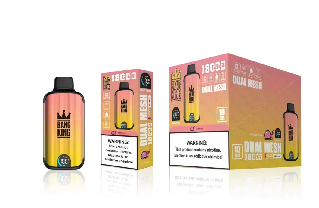 Bang King 18000 Puffs Wholesale Disposable I Vape Randm Tornado LED E Cigarette 5% Geek. Bar Vape Pen Alien Cigarette Tornado