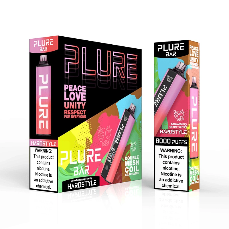 Wholesale Vaper Plure Bar 8000 Puff New Disposable Vape Refillable 10ml Juice Reference Fob Price