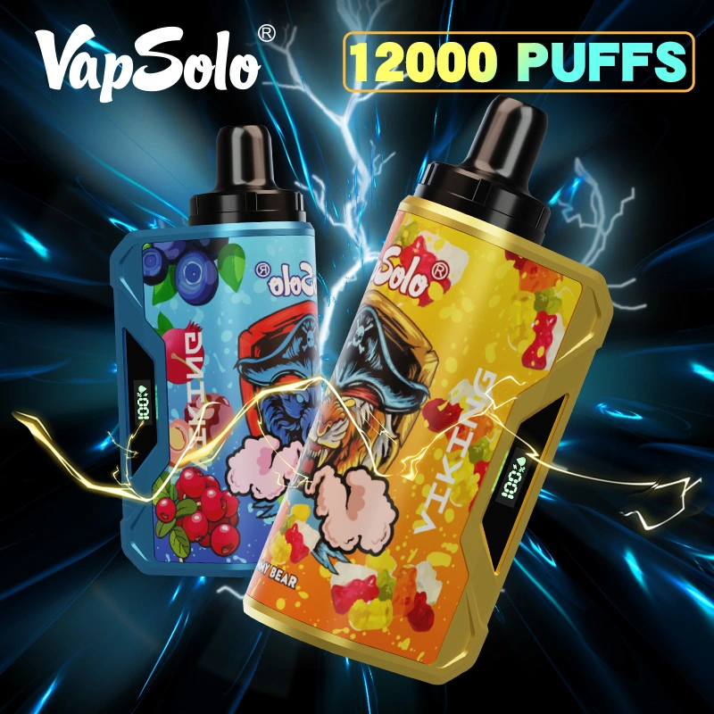 Vapsolo New Bang King 12000 Puffs 12K Disposable Vape 22ml 650mAh Rechargeable Battery 0% 2% 5% Puff 12000 E Cigarettes with Power and E Liquid Display