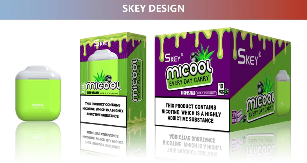 Skey Micool 600puff Disposable Electronic 0mg 20mg Cigarette Vape Logo Customized