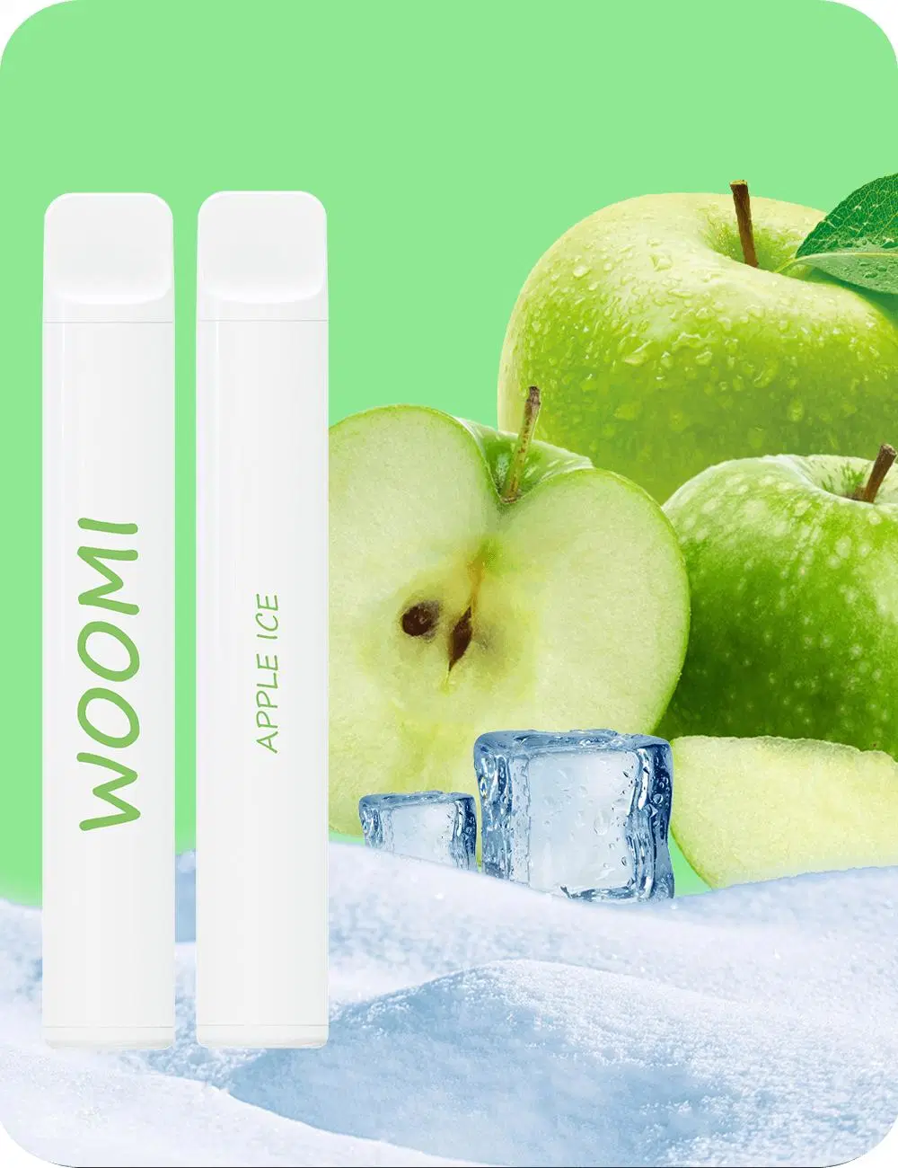 Woomi White Snow 600 Puffs Favorite Flavors Blue Razz Lemonade 2% Nicotine Disposable Ecigarette