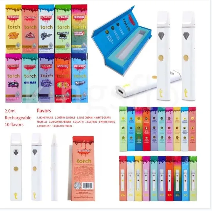 Torch Diamond Disposable Vape Pen Empty Pods Vape Cartridge Rechargeable Start Kits Thick Oil Vapes 2ml Packwoods Torch Diamond