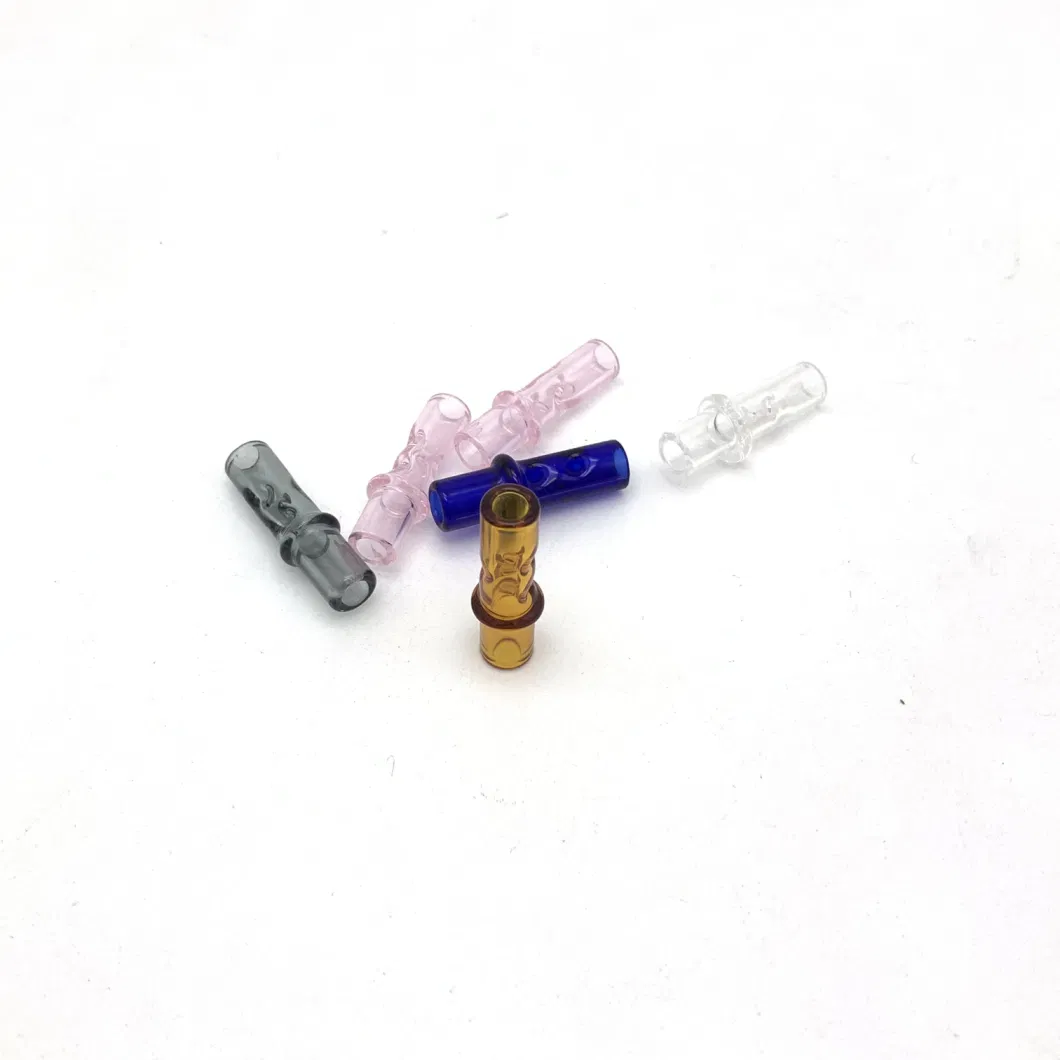 Wholesale Cheap Price Glass Cigar Tips for Joint Round 8mm Flat Mouth Drip Hookah Blunt Tip