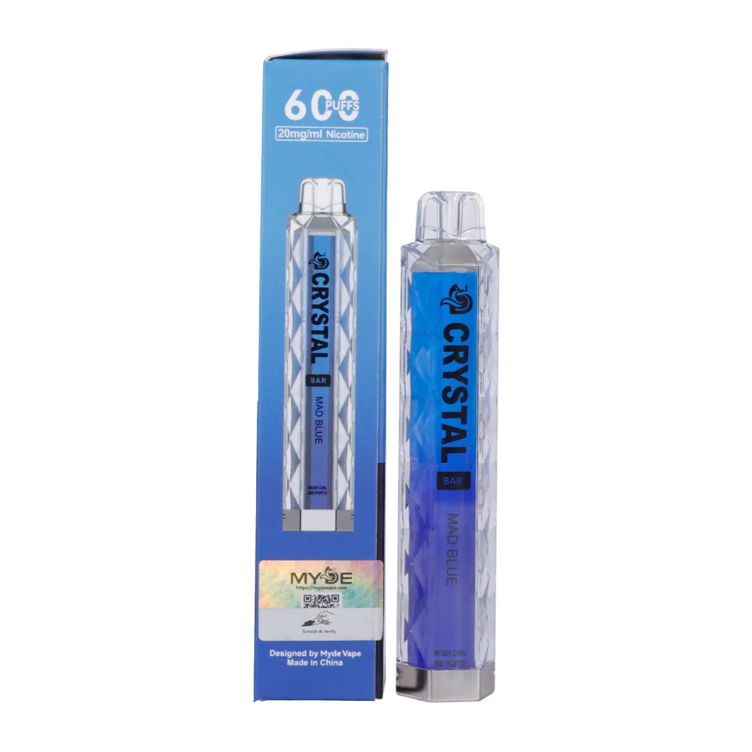 Disposable Vape E-Cigarette Crystal Bar Vape 600 Puff