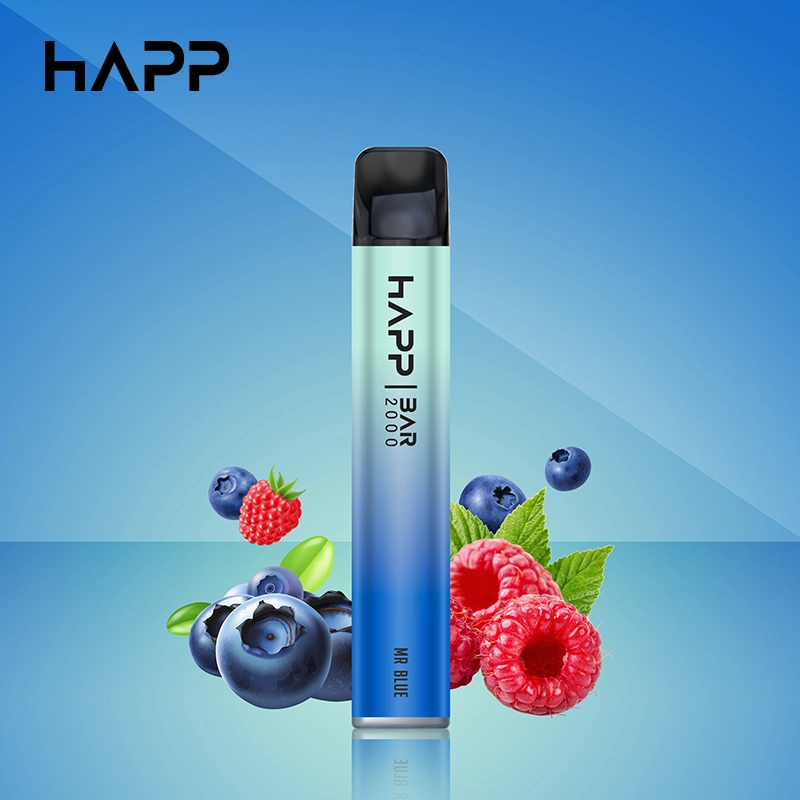 Blue Raspeberry 2000 Puffs Box Mod Mini Disposable Vape Pen E Cigarette