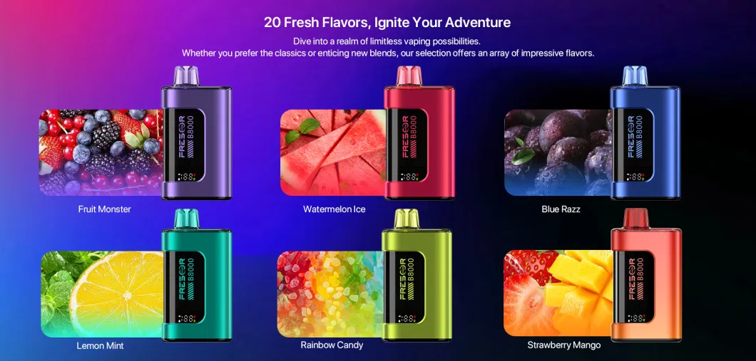 10000 Puff Best Disposable Vape with Boost Mode 24W Display Screen Free Vape Pen Samples Empty Vape 8K Wholesale E Cigarette