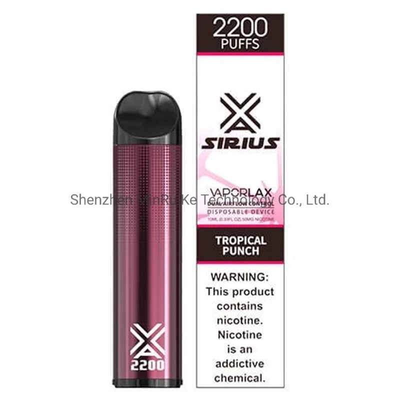 Vaporlax Sirius 2200 Puffs Disposable Pen 10ml E-Liquid 1500mAh Battery Vape