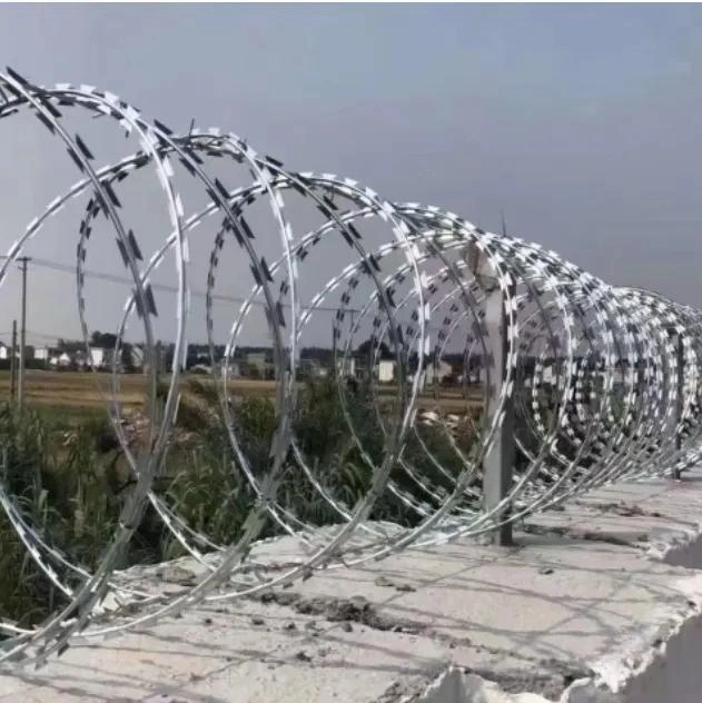 Yeeda Wire Mesh Security Fence China Manufacturers 450mm Coil Diameter Galvanized Barbed Wire Coil Used for Prison Fences