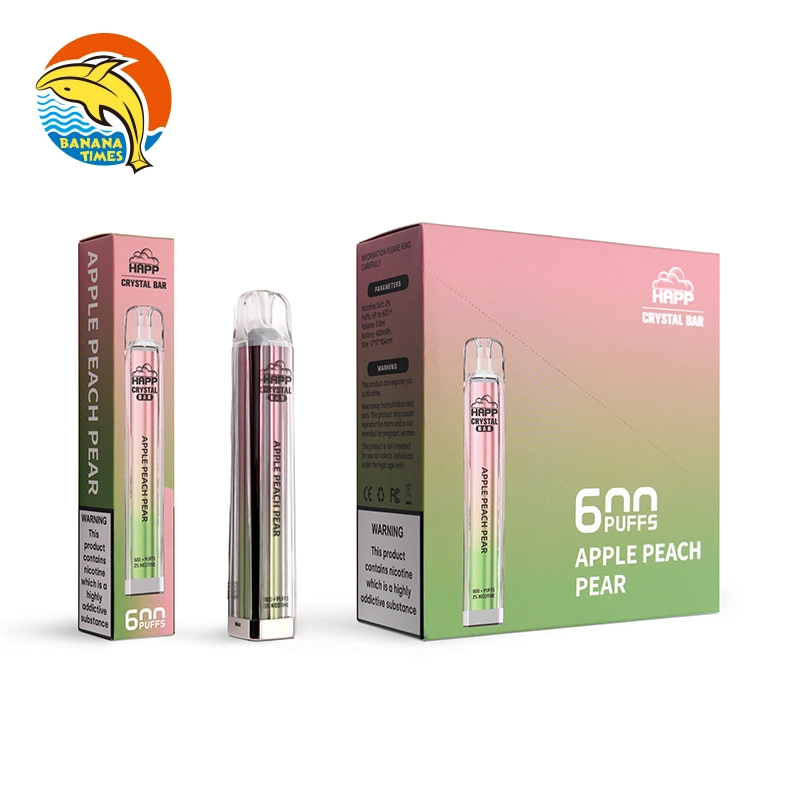 Wholesale Crystal Bar Disposable Electronic Cigarette 600 Puff Bar Disposable Vape