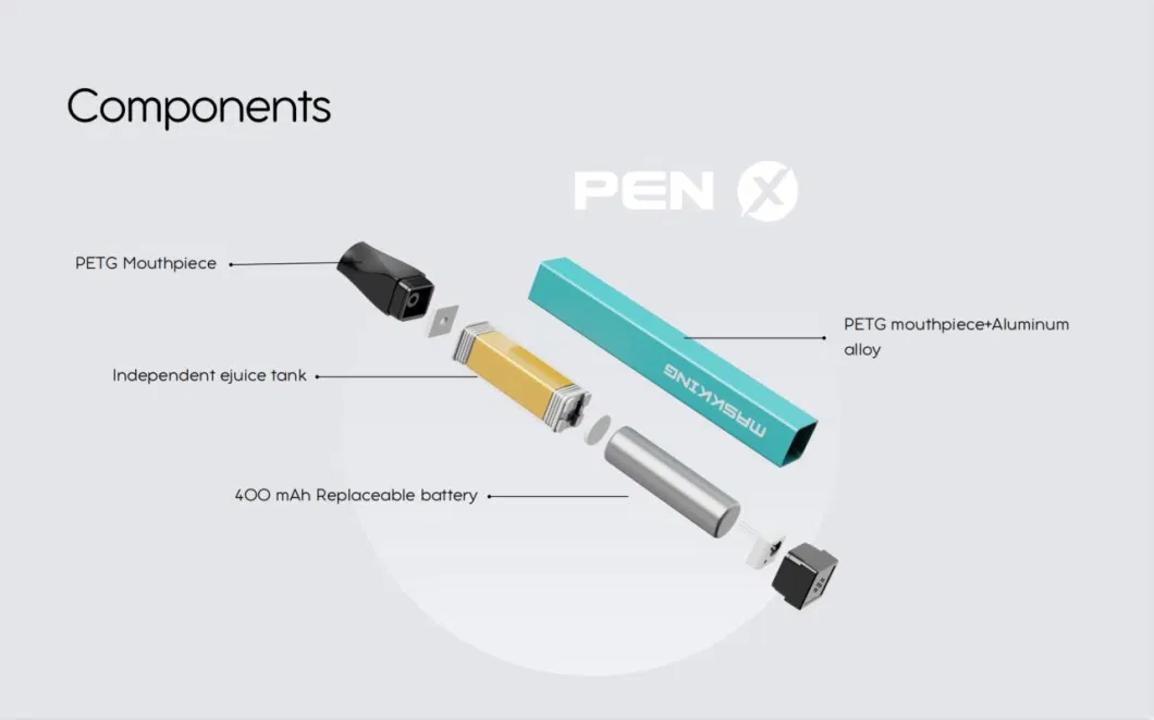 Pen X 600 Puffs E-Cig Disposable Vape Flavored Soft Mint