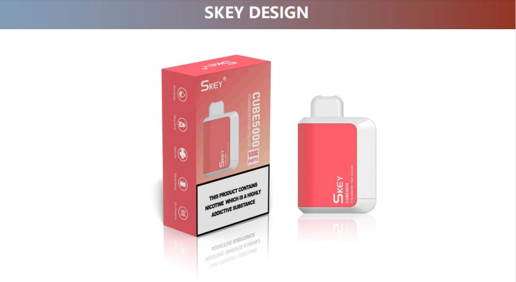 Skey Cube 5000puffs Box Design High Quality Disposable Vape Device