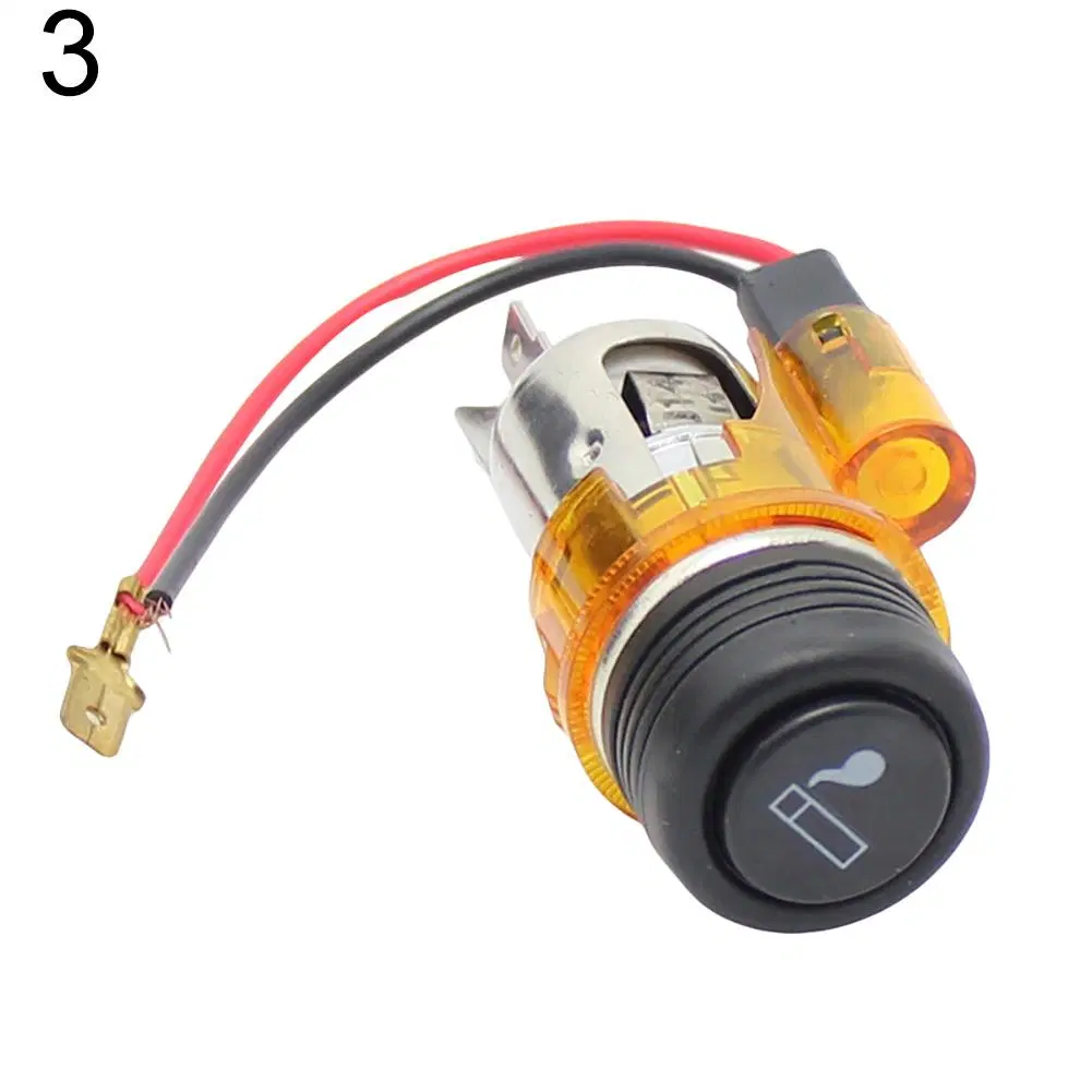 12V 120 W Portable Car Cigarette Lighter Socket Car Cigarette Lighter Socket for Motorcycle Car Boat