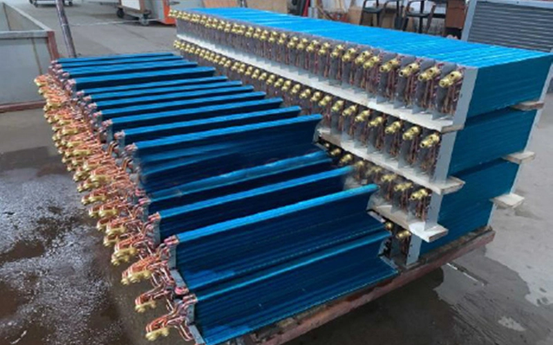 Customized Copper Tube Aluminum Fin Evaporator Coil with Distributor Heat Exchanger