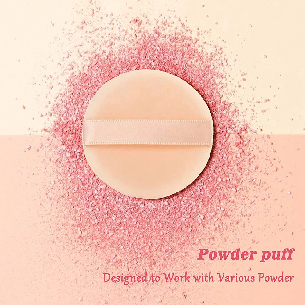 Ultra-Thin Round Soft and Delicate Flocking Strap Powder Puff