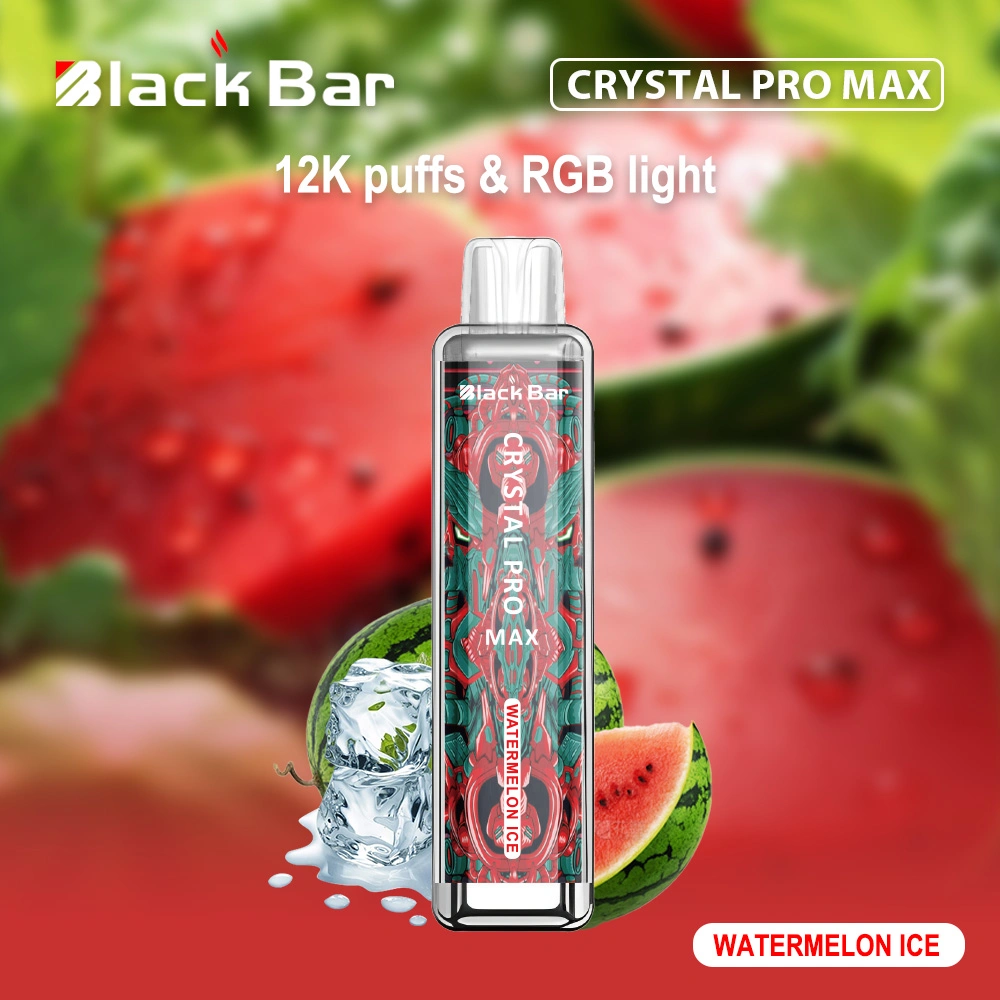 Original Black Bar Vape 12K Crystal Puff Disposable E Cigarette Wholeale Puffs Bar 12K Vapers Crystal 12000 Puffs Vape PRO Max Vaporizer Wholesale I Vape