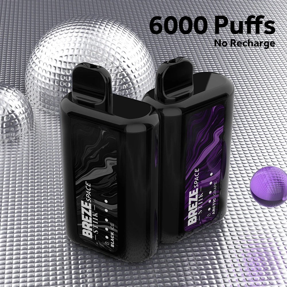 Factory Directly Sell Low MOQ 6000 Puffs Breze Smoke Disposable Vape 1500mAh Battery 13ml Nicotine Salut Juice E Cigarette