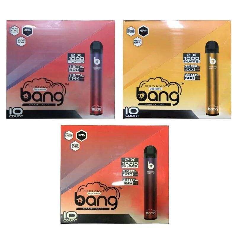 Bang PRO Max Switch 2 in 1 Double Pod Disposable 1000+1000 Puffs Vape Vaporizer Vape Electronic Cigarette Vaporizer E-CIGS