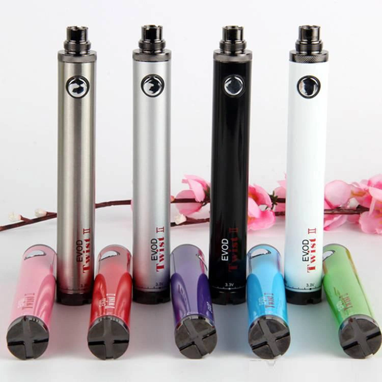 Adjusatble Voltage 510 Thread Rechargeable Vape Pen Ecig Evod Twist 2 Battery