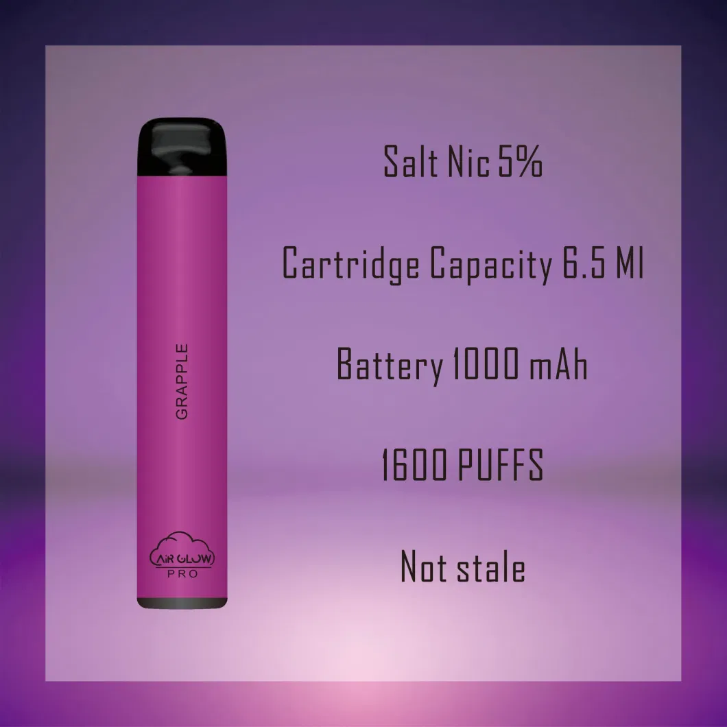 2022 Wholesale Air Glow PRO 1600 Puffs Vape Pen Disposable Vapes with 5% Salts Nick
