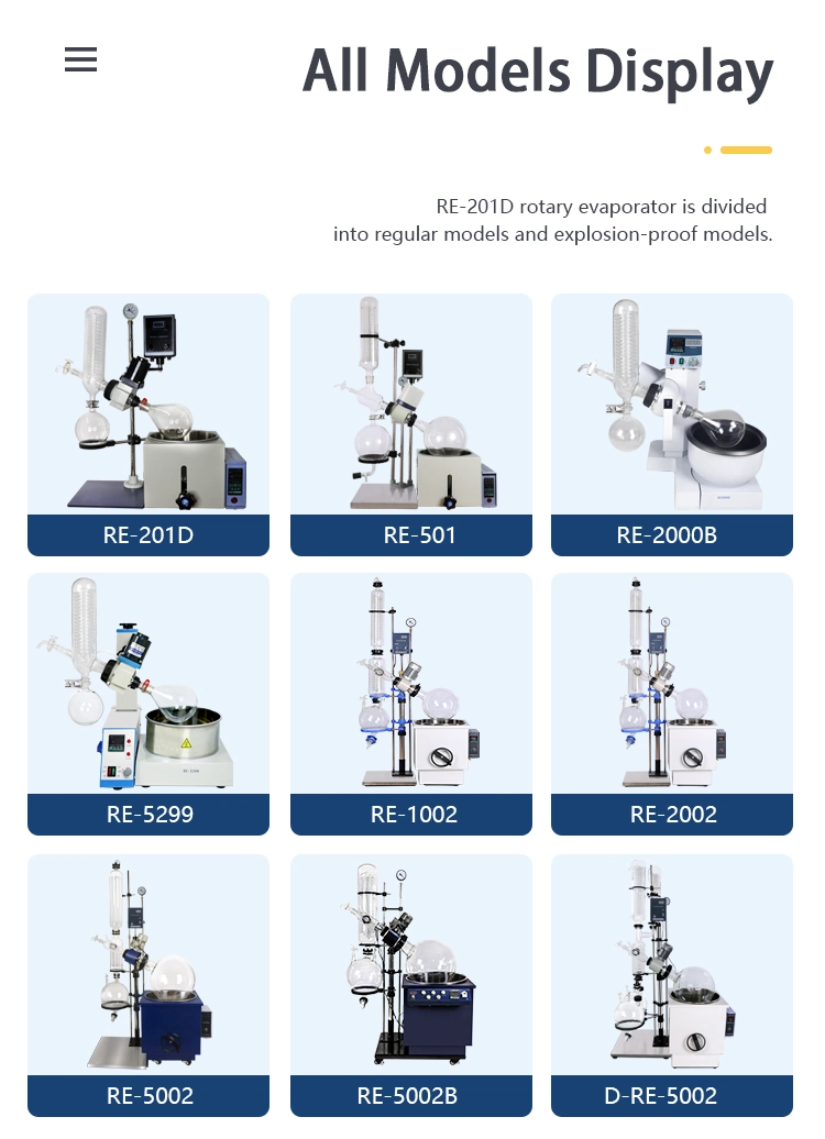 2L 5L 10L 50L Auto Lifting Digital Thin Film Rotary Vaporizer Price Vacuum Ex-Proof Rotary Evaporator Rotovap with Pump Chiller