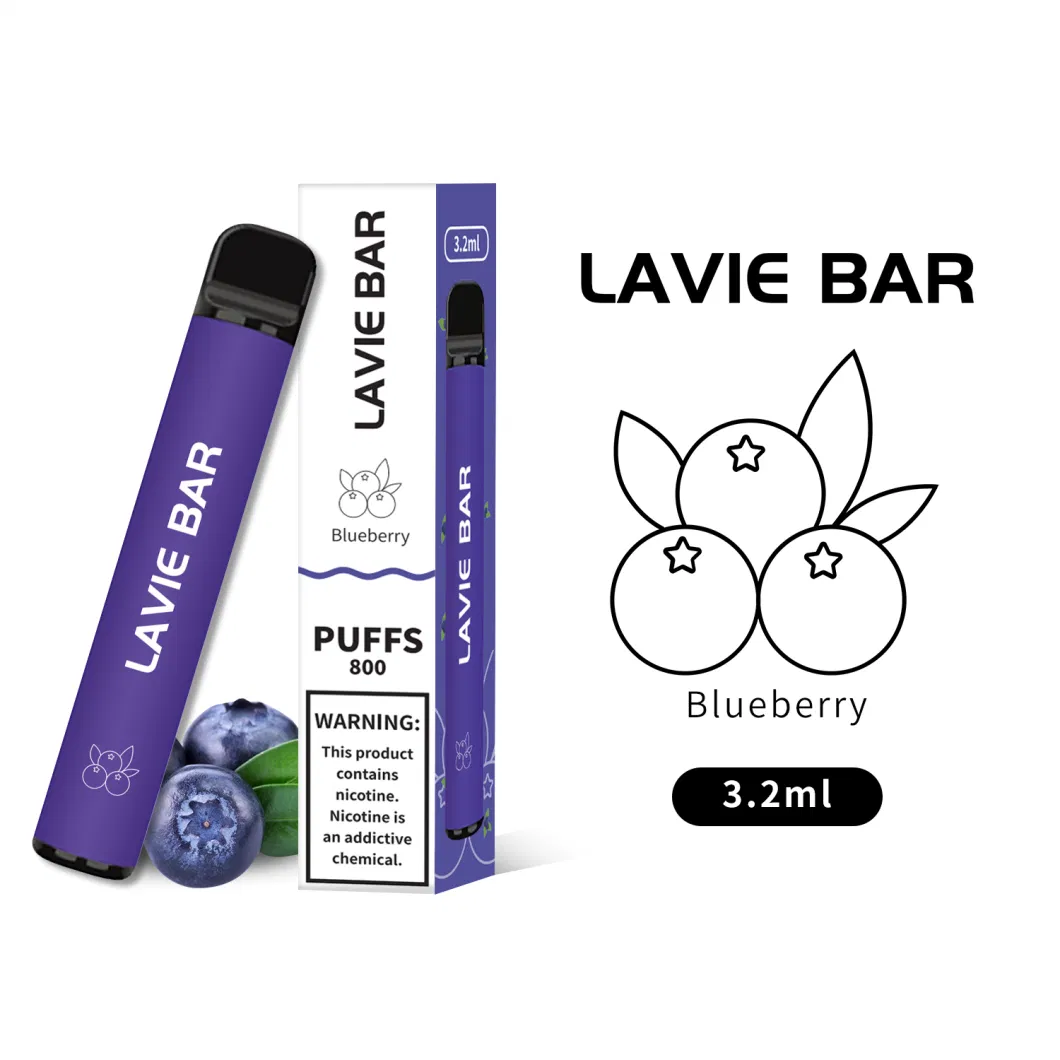 2022 Lavie Bar Zero 20mg 50mg Simple Style Disposable Vape 800 Puffs Vape Pen Disposable Vapes Puff with Tpd CE PSE Kc FDA