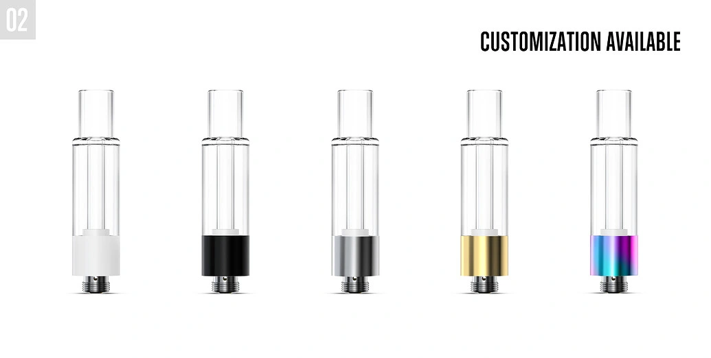 Custom Packaging 510 Thread Empty All Glass Thick Oil Vape Cartridge 0.5ml 1ml 2ml