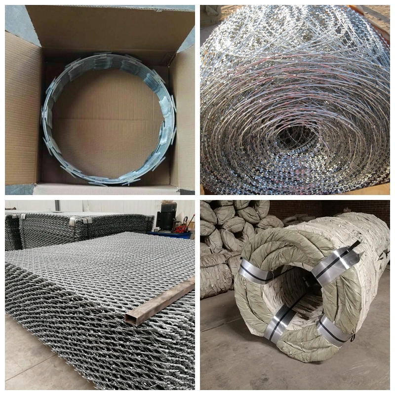Bto-22 Galvanized Razor Wire Coils with Loops Dia 600 mm Used on Ships for Anti-Piracy