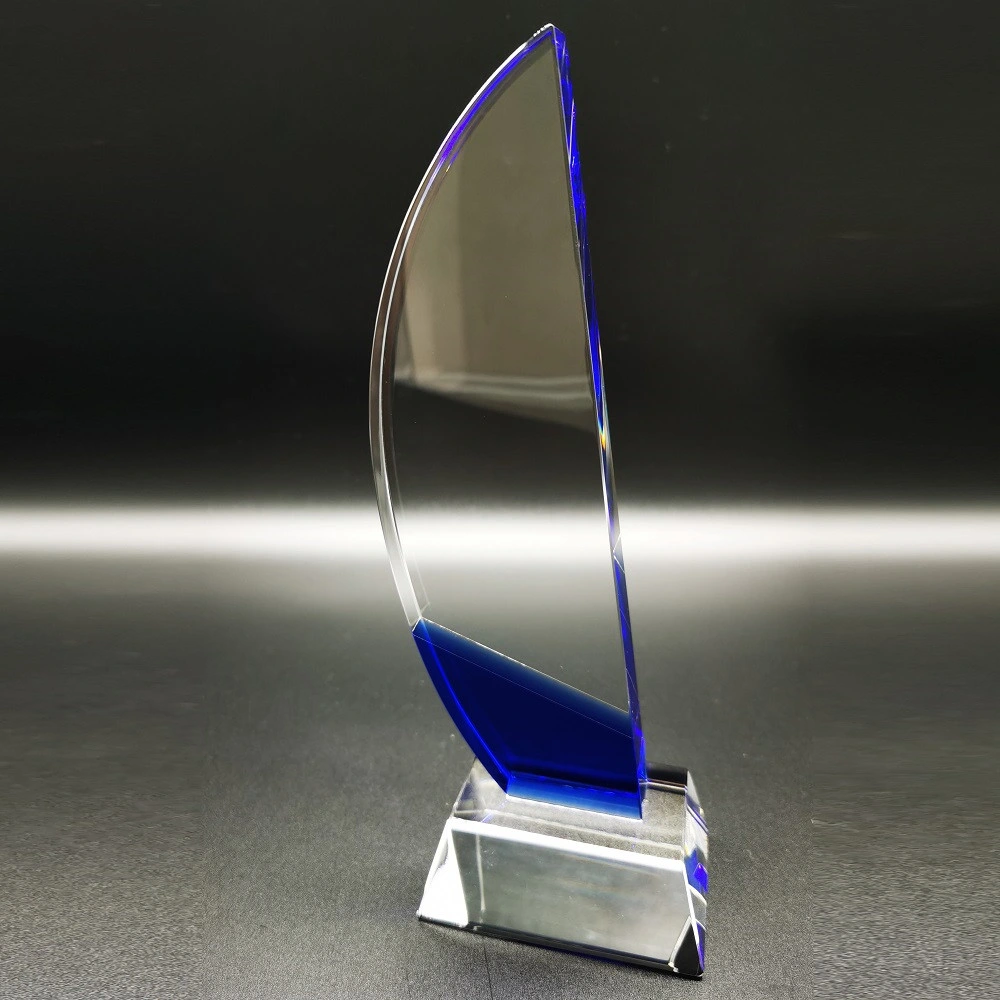 Синий Sailleaf трофей Crystal Awards