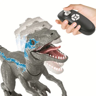 Kids Smart RC Spraying Velociraptor Dinosaurio Juguetes Simulation Jurassic Animals Walking Dancing Remote Control Dinosaur Toys