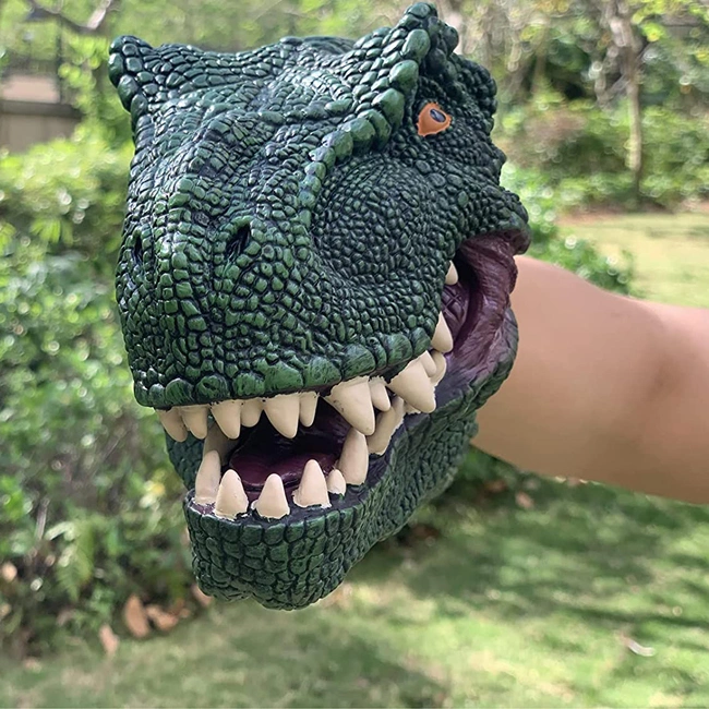 Tyrannosaurus Toys Hand Puppet Rubber Animal Head Puppets Role Play Toys Interesting Dinosaur Toy