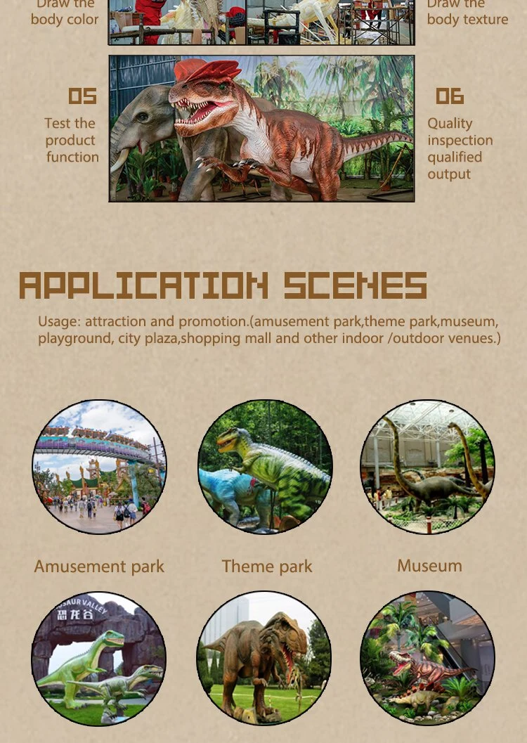 Animatronics African Elephant Model Outdoor Playground Outdoor Large Simulation Elephant for Exhibition