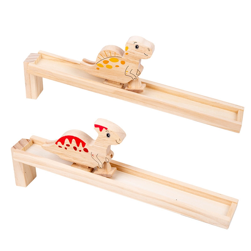 Montessori Wooden Ramp Dinosaur Animal Downhill Toys Creative Walking Balance Blocks Set Children Hand-Eye Coordination Toys