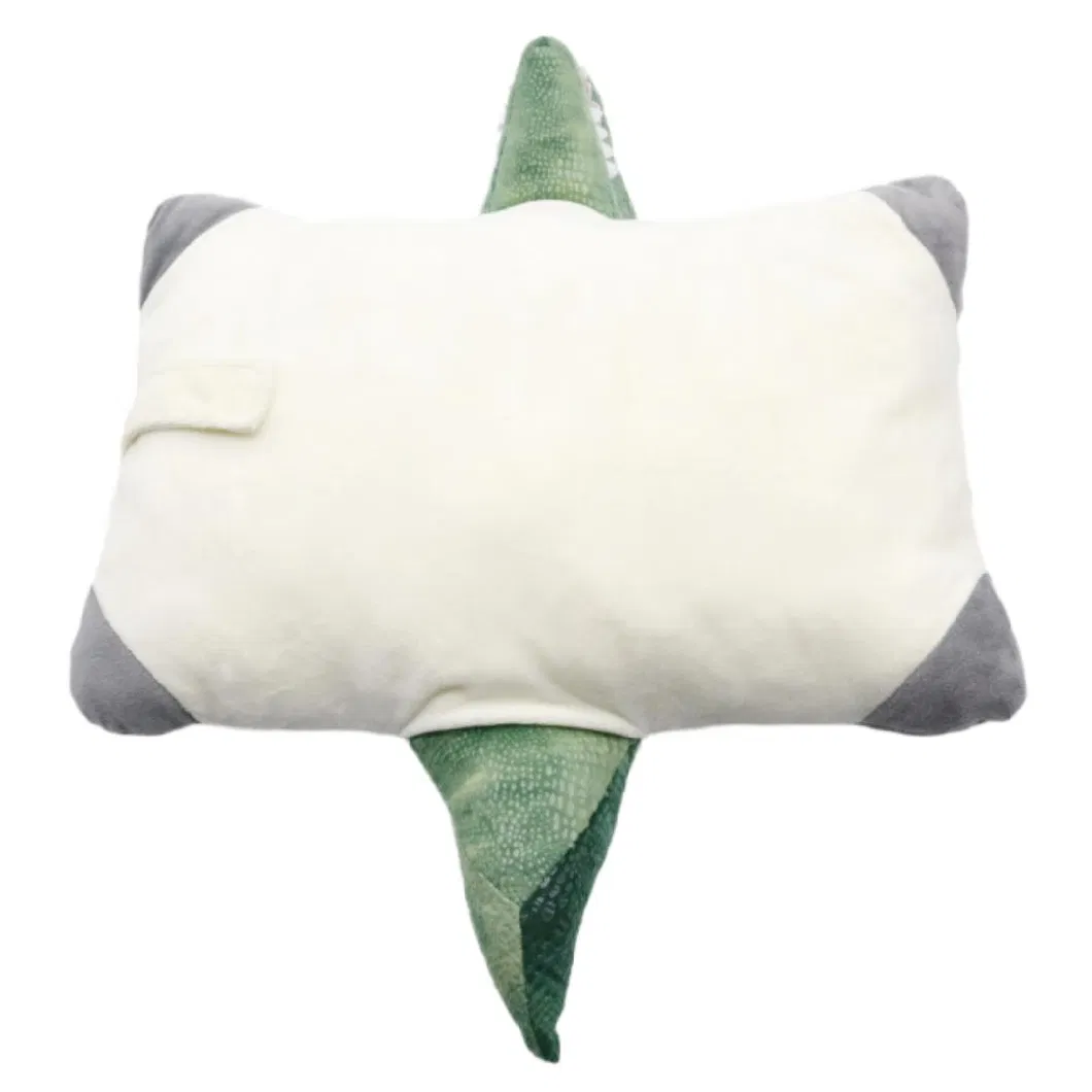 Wholesale Plush Dino Cushion Toy Green T-Rex Toys Soft Cushion 40X52cm Tyrannosaurus Rex Pillowpets Animal Dragon 2in1 Stuffed Pillow