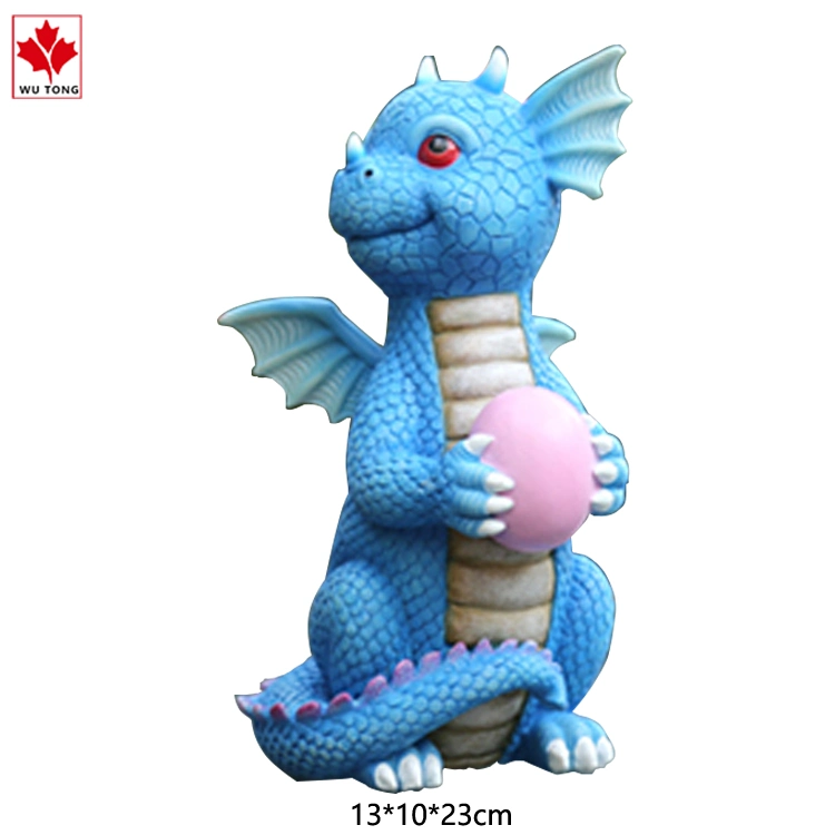 Customized Home Desktop for Children&prime;s Gifts Statue Ornaments Little Blue Dinosaur