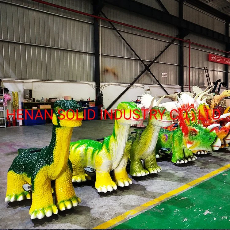 Silicone Rubber Dinosaur Animal Ride on Scooter for Mall